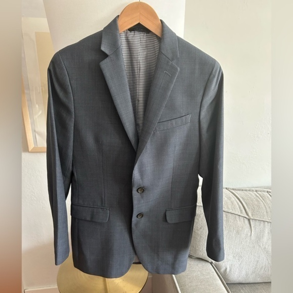 Banana Republic Marzotto Sport Jacket Blazer Wool Blue 36R Old Money Slim Fit